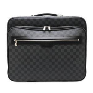 LOUIS VUITTON Damier Graphite Black Pilot Case Carry on Bag Trolley Travel